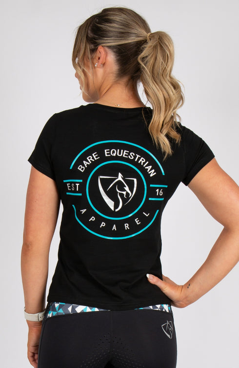 BARE Emblem T-Shirt - Black and Teal
